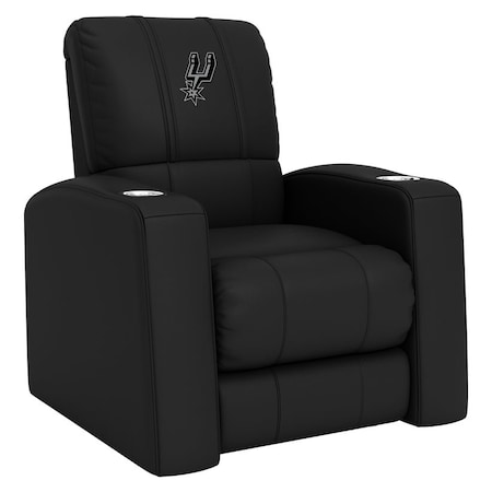 Dreamseat Home Theater Recliner with San Antonio Spurs Primary Logo XZ418301RHTCDBLK-PSNBA32051